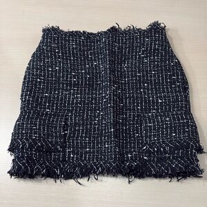 Tweed black/white mini skirt Sacai Japanese designer
